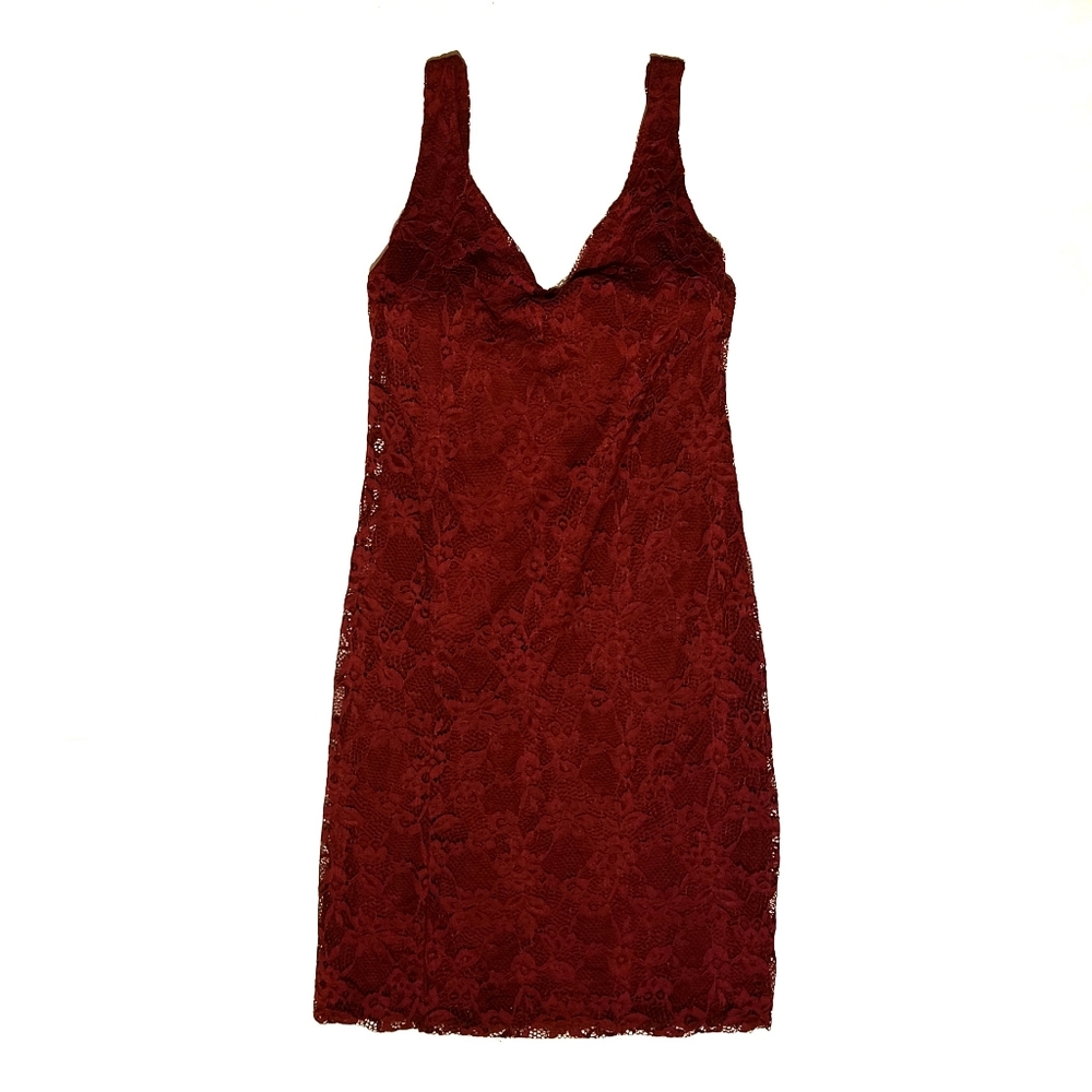 Aqua•Women's Floral Lace Sleeveless Cocktail Dress